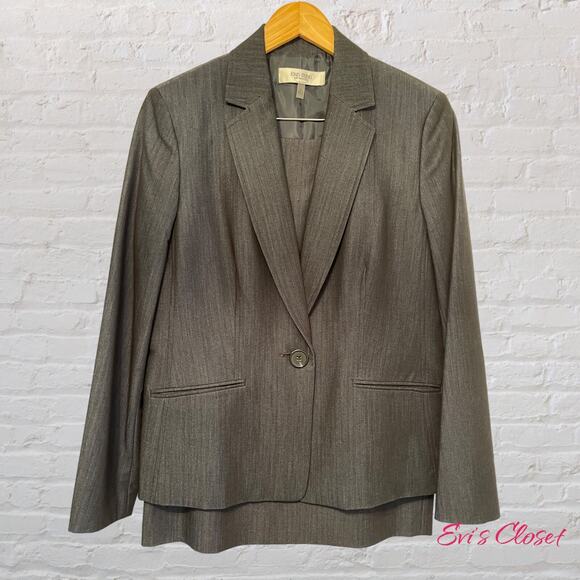 Jones Studio Separate Women's Suit 3 Pc Pants Skirt Straight 1 Button Jacket 10 - Picture 1 of 5